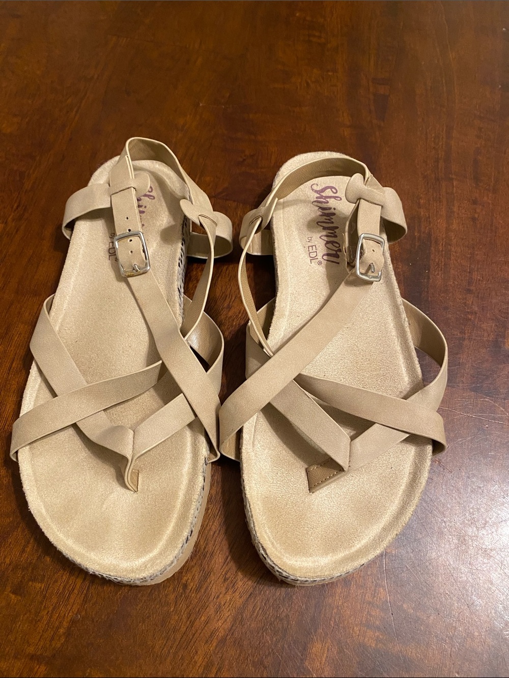 Women's Beige Strappy Sandals